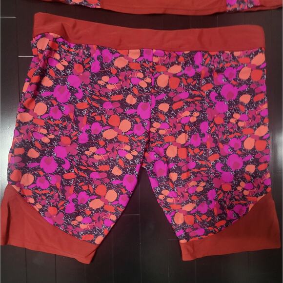 Womens Swimsuits for All Red 2 Piece Razer Back with Shorts - 3X - Picture 3 of 3